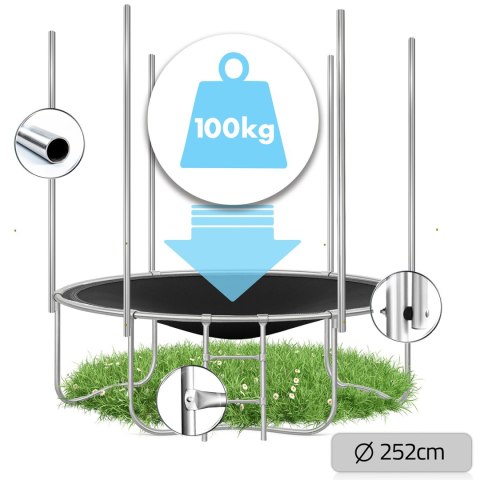 Trampolina ogrodowa 8ft/252cm z siatką zewnętrzną i drabinką Neo-Sport Trampolina ogrodowa 8ft/252cm z siatką zewnętrzną i drabinką Neo-Sport