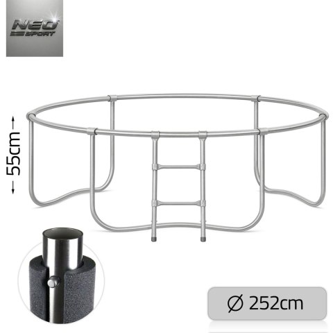 Trampolina ogrodowa 8ft/252cm z siatką zewnętrzną i drabinką Neo-Sport Trampolina ogrodowa 8ft/252cm z siatką zewnętrzną i drabinką Neo-Sport