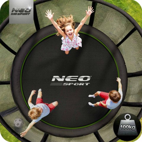 Trampolina ogrodowa 8ft/252cm z siatką zewnętrzną i drabinką Neo-Sport Trampolina ogrodowa 8ft/252cm z siatką zewnętrzną i drabinką Neo-Sport