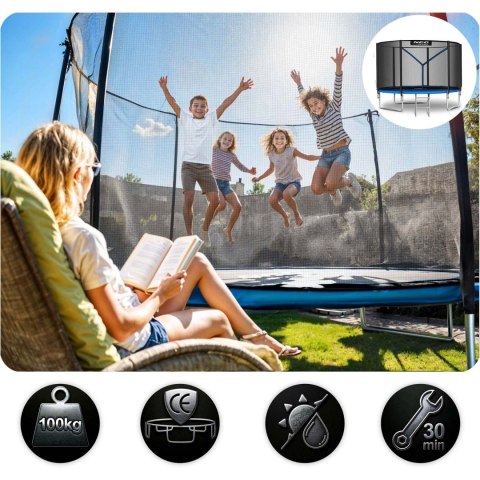 Trampolina ogrodowa 8ft/252cm z siatką zewnętrzną i drabinką Neo-Sport Trampolina ogrodowa 8ft/252cm z siatką zewnętrzną i drabinką Neo-Sport