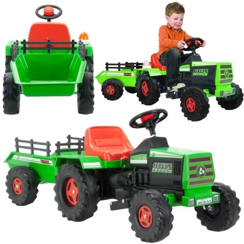 INJUSA Traktor Na Akumulator Basic 6V + Przyczepka INJUSA Traktor Na Akumulator Basic 6V + Przyczepka