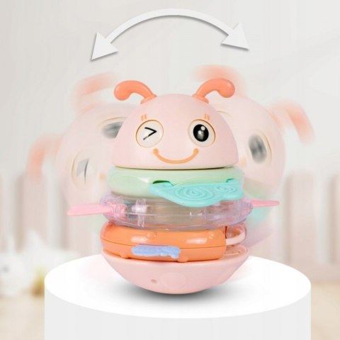 WOOPIE Baby Wańka Wstańka Zabawka Sensoryczna 2w1 Grzechotka Gryzak Różowa WOOPIE Baby Wańka Wstańka Zabawka Sensoryczna 2w1 Grzechotka Gryzak Różowa