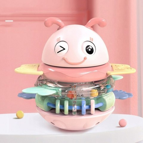 WOOPIE Baby Wańka Wstańka Zabawka Sensoryczna 2w1 Grzechotka Gryzak Różowa WOOPIE Baby Wańka Wstańka Zabawka Sensoryczna 2w1 Grzechotka Gryzak Różowa