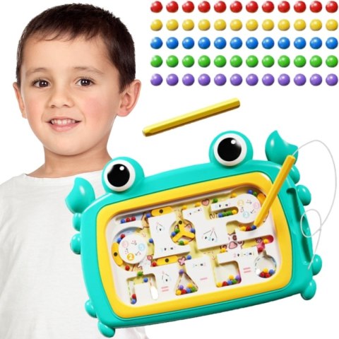 WOOPIE Tablica Magnetyczna Montessori Labirynt Krab Turkusowa WOOPIE Tablica Magnetyczna Montessori Labirynt Krab Turkusowa