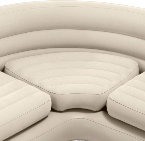 Dmuchana kanapa narożna sofa czteroosobowa 257x203x76 cm beżowa INTEX 68575 Dmuchana kanapa narożna sofa czteroosobowa 257x203x76 cm beżowa INTEX 68575