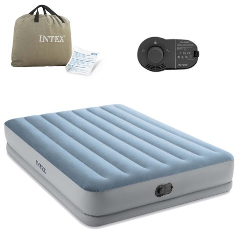 Duży materac dmuchany dwuosobowy 203x152x36 cm z wbudowaną pompką elektryczną łóżko INTEX 64159 Duży materac dmuchany dwuosobowy 203x152x36 cm z wbudowaną pompką elektryczną łóżko INTEX 64159