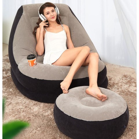 Fotel dmuchany sofa z podnóżkiem 1-osobowa INTEX 68564 Fotel dmuchany sofa z podnóżkiem 1-osobowa INTEX 68564