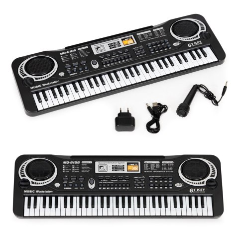 Keyboard pianino dla dzieci z mikrofonem + zasilacz Keyboard pianino dla dzieci z mikrofonem + zasilacz