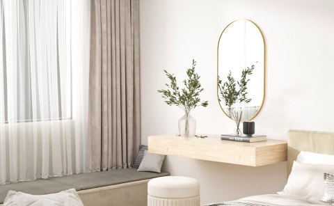 Duże lustro owalne ścienne 100x50 cm złota rama Duże lustro owalne ścienne 100x50 cm złota rama