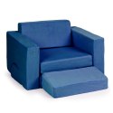 Fotel modułowy dla dzieci DIY 8 miękkich poduch składany - niebieski ECOTOYS