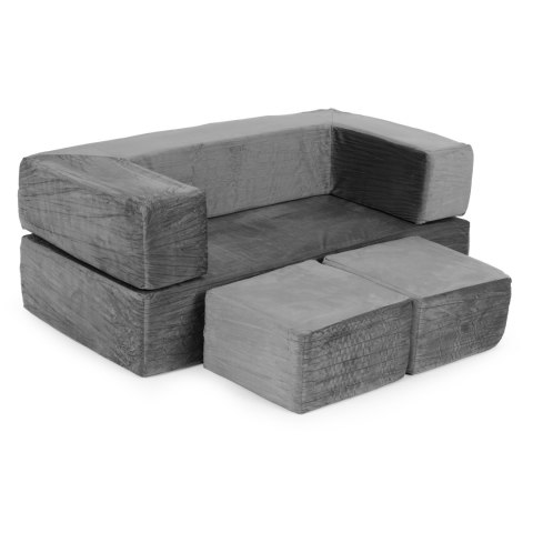 Sofa modułowa składana dla dzieci DIY 4 miękkie poduchy - szara ECOTOYS Sofa modułowa składana dla dzieci DIY 4 miękkie poduchy - szara ECOTOYS