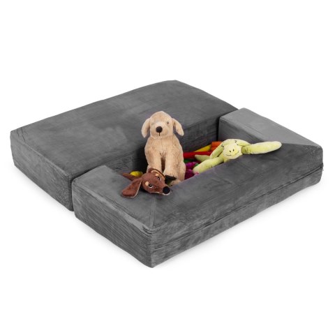 Sofa modułowa składana dla dzieci DIY 4 miękkie poduchy - szara ECOTOYS Sofa modułowa składana dla dzieci DIY 4 miękkie poduchy - szara ECOTOYS