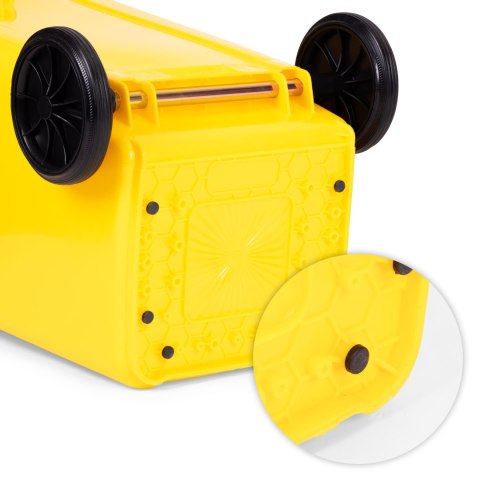Zestaw 4 koszy na śmieci pojemniki 4x120L niebieski zielony żółty czarny makulatura szkło plastik odpady zmieszane gumowe koła Zestaw 4 koszy na śmieci pojemniki 4x120L niebieski zielony żółty czarny makulatura szkło plastik odpady zmieszane gumowe koła