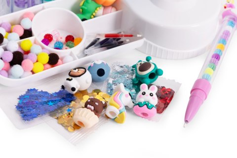 Zestaw do robienia długopisów fabryka pen creator DIY zwierzątka brokat koraliki pompony Zestaw do robienia długopisów fabryka pen creator DIY zwierzątka brokat koraliki pompony
