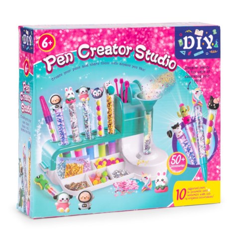 Zestaw do robienia długopisów fabryka pen creator DIY zwierzątka brokat koraliki pompony Zestaw do robienia długopisów fabryka pen creator DIY zwierzątka brokat koraliki pompony