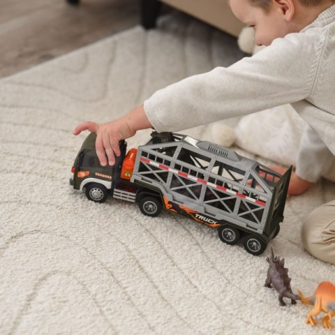 WOOPIE Ciężarówka Transporter Dinozaurów Auto z Dźwiękiem i Światłem