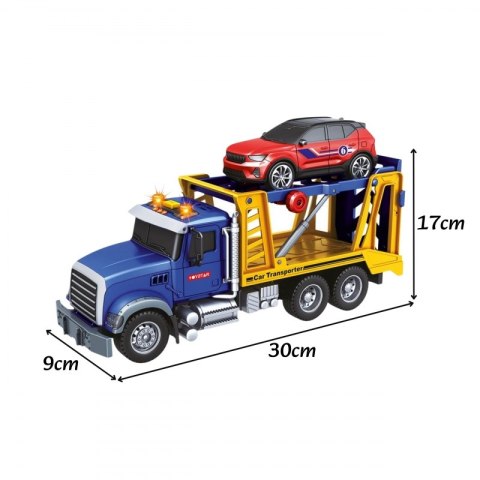 WOOPIE Laweta Ciężarówka Transporter Z Autkiem Światło Dźwięk