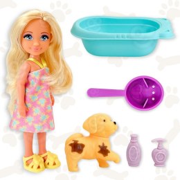 WOOPIE ROYAL Laleczka z Pieskiem Wanną i Akcesoriami Do Pielęgnacji Pupila