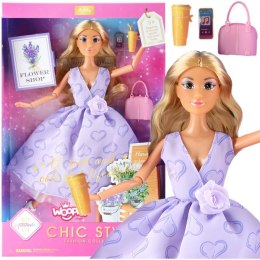 WOOPIE ROYAL Lalka Lily Długie Blond Włosy 30 cm Lawendowa Suknia Akcesoria