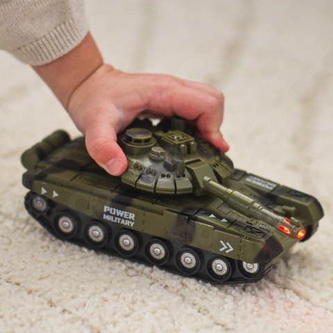 WOOPIE Zestaw Pojazdów Wojskowych z Wyrzutnią Czołg Helikopter 4SZT Skala 1:20