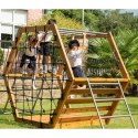 CLASSIC WORLD EDU Drewniany Plac Zabaw XXL Zestaw do Wspinaczki Heksagonalny