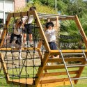 CLASSIC WORLD EDU Drewniany Plac Zabaw XXL Zestaw do Wspinaczki Heksagonalny