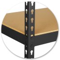 Regał metalowy magazynowy 183 x 90 x 40 cm Humberg HR-853 czarny