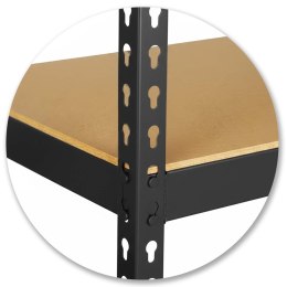Regał metalowy magazynowy 183 x 90 x 40 cm Humberg HR-853 czarny