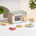 TOOKY TOY Drewniana Kuchenka Mikrofalowa Zestaw Produktów Spożywczych