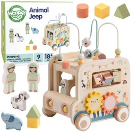 WOOPIE GREEN Drewniana Kostka Aktywności Samochód Terenowy Safari FSC
