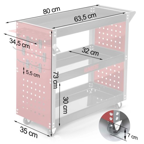 Wózek narzędziowy warsztatowy Humberg HM-515