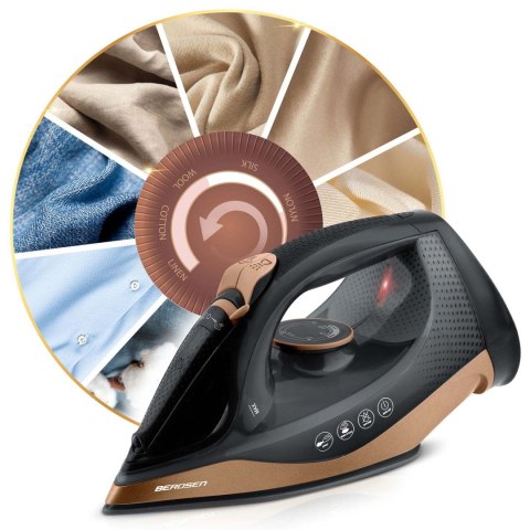 Żelazko bezprzewodowe parowe 2600W Berdsen BD-333 ceramiczna powłoka