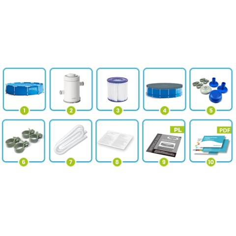 Basen ogrodowy stelażowy 305 x 76 cm 10w1 INTEX 28202