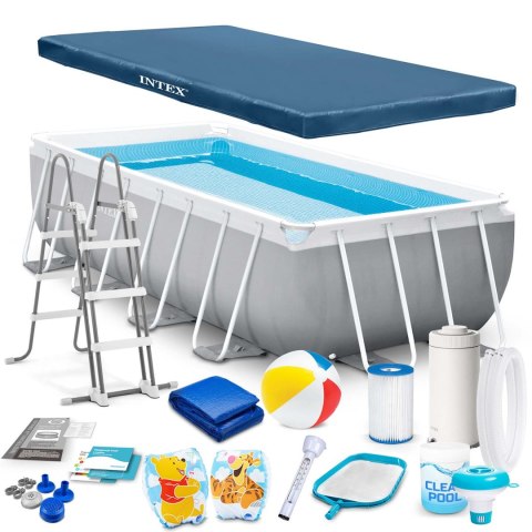 Basen ogrodowy stelażowy 400 x 200 x 122 cm 18w1 INTEX 26790