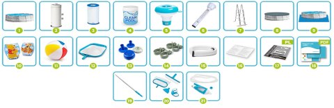 Basen ogrodowy stelażowy 427 x 107 cm 21w1 INTEX 26720