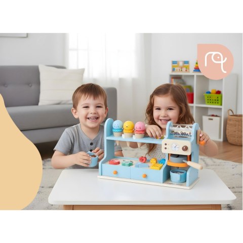 Drewniana kawiarnia lodziarnia zabawka dla dzieci Nukido NK-880