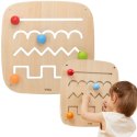 VIGA Drewniana Tablica Manipulacyjna Sensoryczna Labirynt