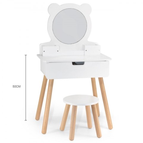 VIGA Zestaw Biała Toaletka + Akcesoria Jak z Salonu