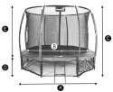 Trampolina Ogrodowa Jumpi 487cm/16FT Maxy Comfort Plus Fioletowa